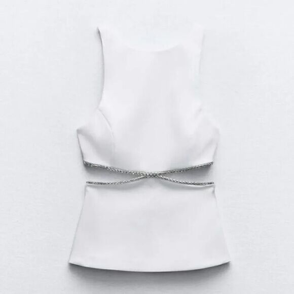 ZARA JEWEL‎ CUT OUT TOP - Picture 8 of 11